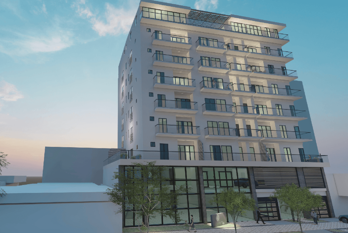 Render exterior edificio de apartamentos en venta barranquilla QUINCY 45