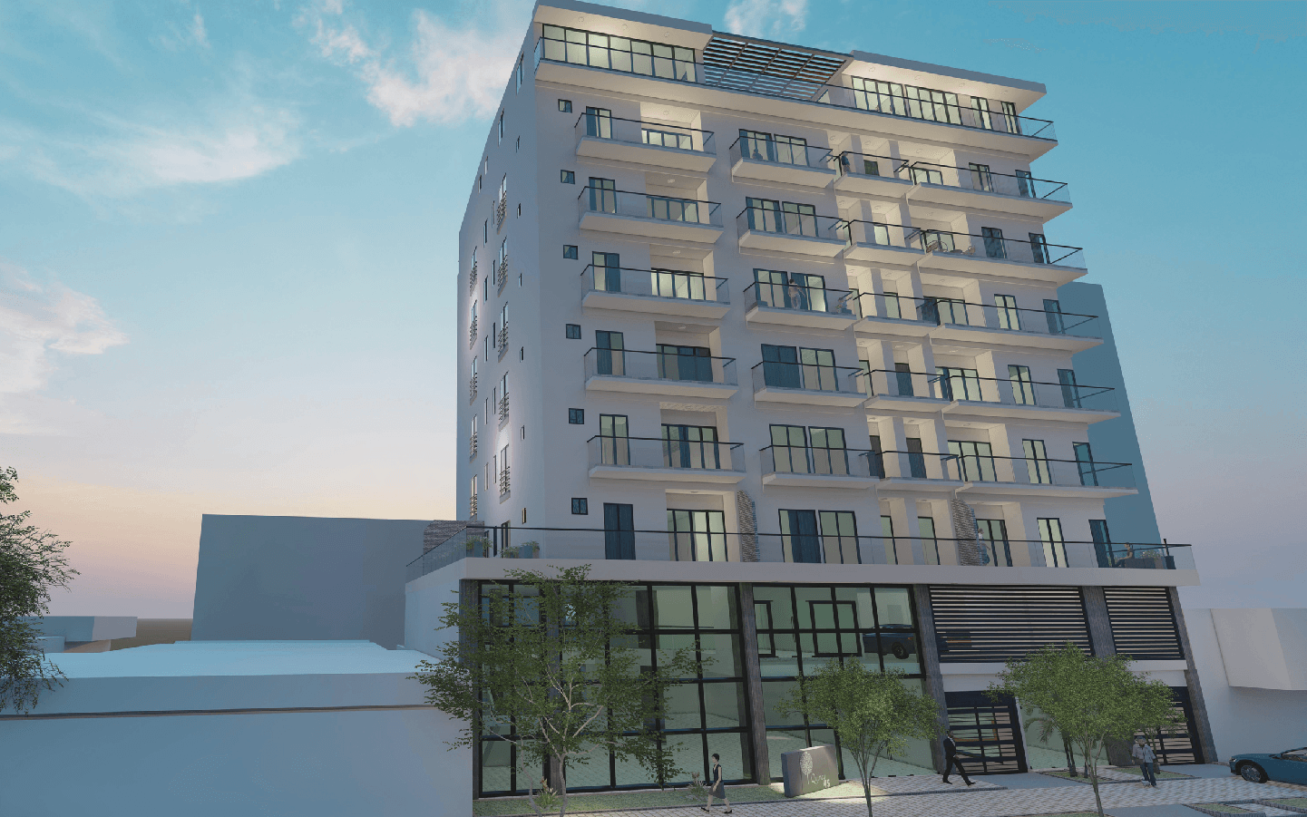 Render exterior edificio de apartamentos en venta barranquilla QUINCY 45