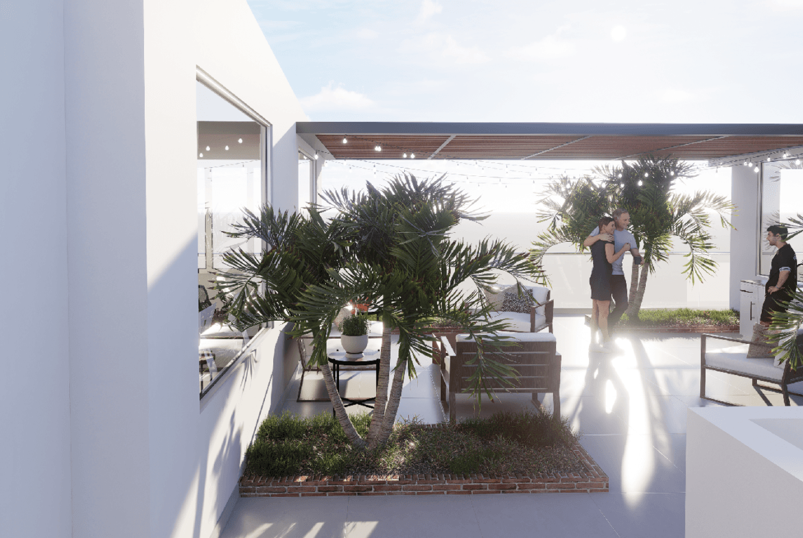 render de área social para edificio de apartamentos en venta barranquilla QUINCY 45