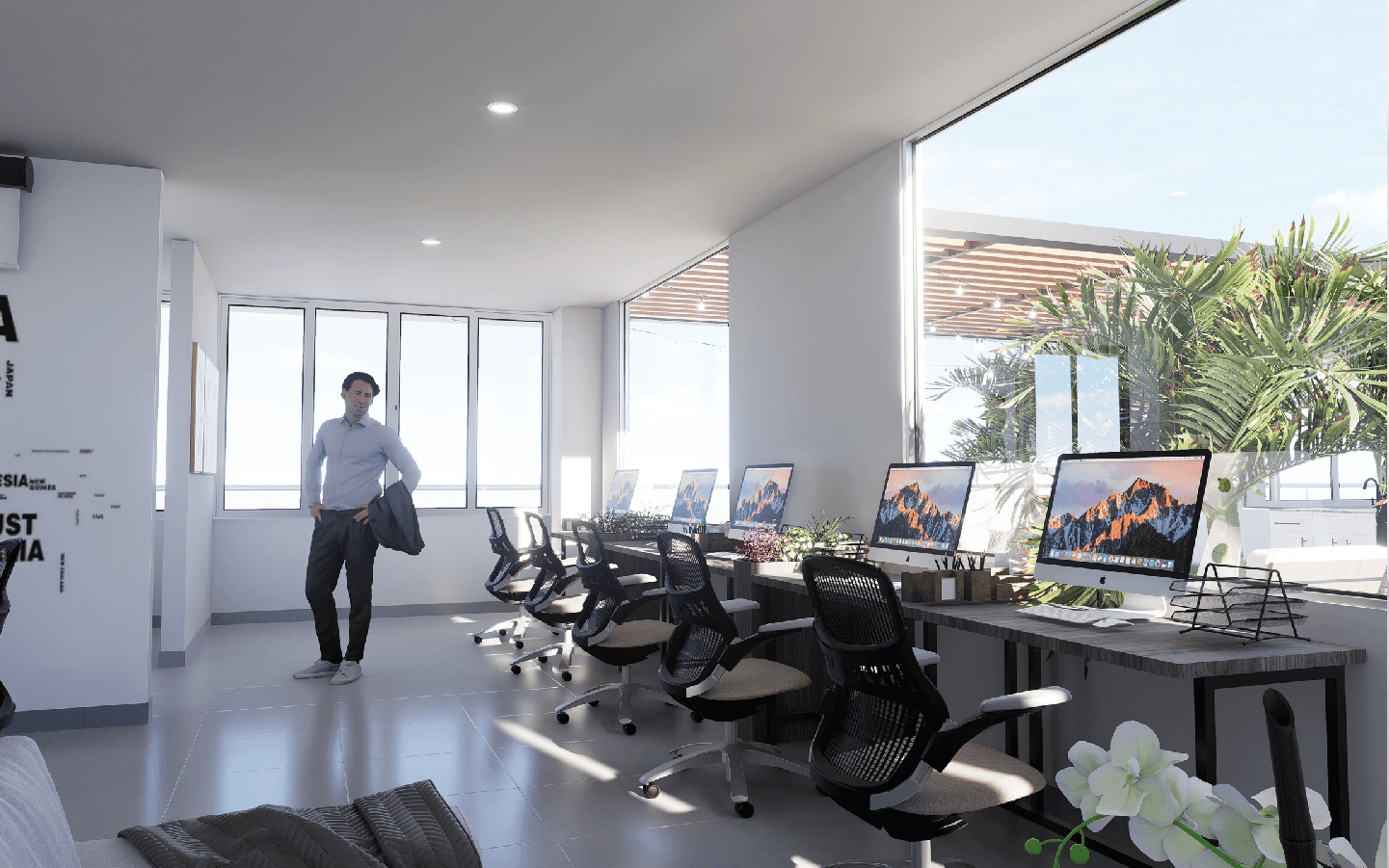 Render de coworking edificio de apartamentos en venta barranquilla QUINCY 45