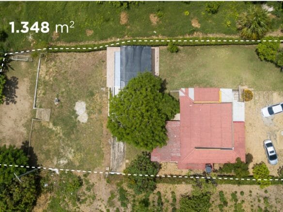 metraje total del terreno de la cabaña campestre