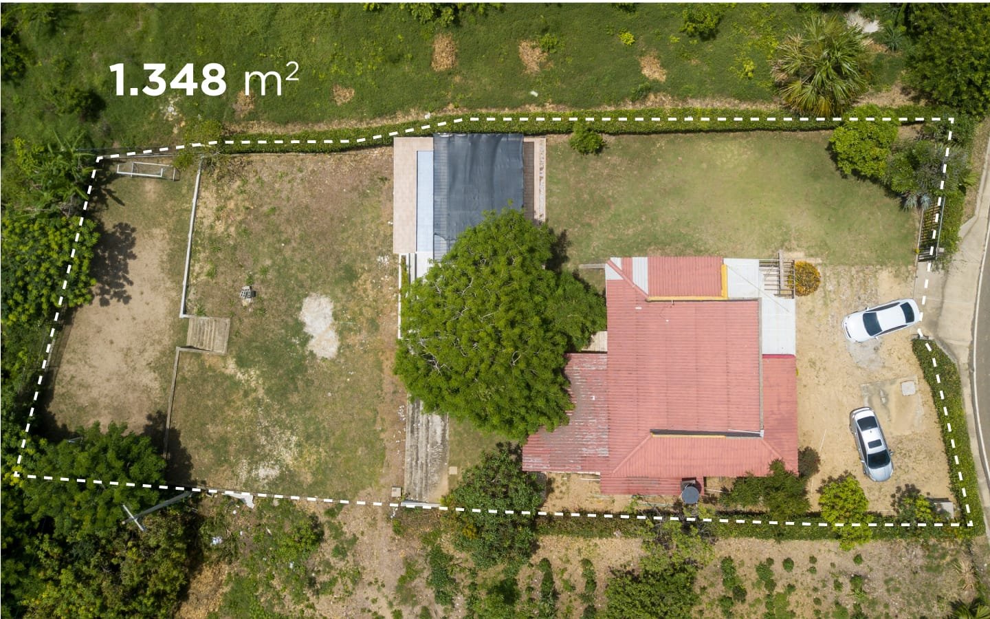 metraje total del terreno de la cabaña campestre